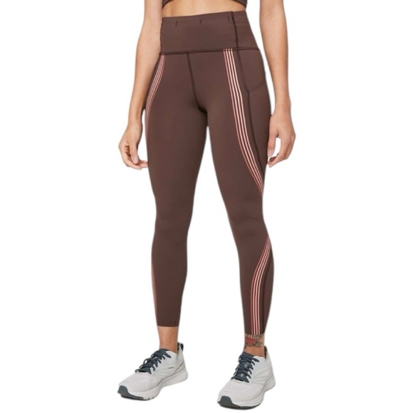 lululemon athletica Pants - Lululemon Speed Light Tight 25" Cherry Cola / Coral Kiss Women’s Size 4